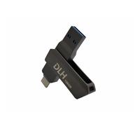 Unidad flash USB DLH DY-KU4972 128 GB USB Type-A y Type-C gris metal