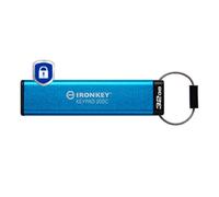 Unidad flash USB Kingston IronKey Keypad 200C 32GB cifrada IP68 Azul