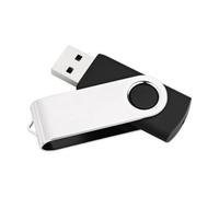 Unidad flash USB MediaRange MR908NTRL 8 GB USB 2.0 giratoria negro plata