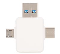 Unidad flash USB Nano, adaptador Micro USB 3.0 y Tipo C OTG, diseño reversible, adaptador Tipo C, compatibilidad universal, Plug and Play para