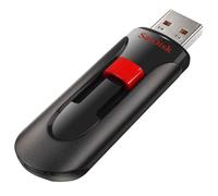 Unidad flash USB SanDisk Cruzer Glide 64GB USB 2.0 deslizante negro rojo