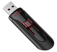 Unidad flash USB SanDisk Cruzer Glide 64GB USB 3.0 retráctil negra y roja