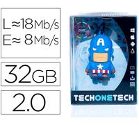 Pendrive 32GB Tech One Tech Héroes Súper A USB 2.0
