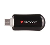 Unidad flash USB Verbatim 30224 64 GB USB Tipo C 3.2 Gen 1 negra