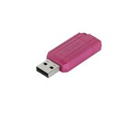 Unidad flash USB Verbatim PinStripe 128 GB USB 2.0 Rosa deslizable