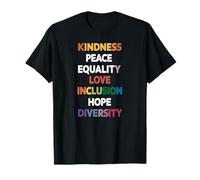 Unidad Inclusión Diversidad Igualdad Mensaje Fuerte Camiseta