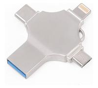 Unidad multiinterfaz: Memoria USB portátil de 32 GB con transmisión de alta velocidad para una amplia compatibilidad con dispositivos.