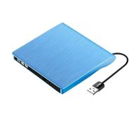 Unidad Óptica Externa Delgada USB 3.0, Reproductor De DVD, Grabadora DVD-ROM, DVD-RW, Plug and Play Compacto Y PequeñO(Blue)