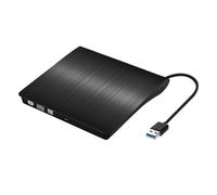Unidad Óptica Externa Delgada USB 3.0, Reproductor De DVD, Grabadora DVD-ROM, DVD-RW, Plug and Play Compacto Y PequeñO(Black)