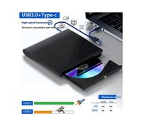 Unidad Óptica Externa USB3.0 Tipo-C para Computadoras de Escritorio , Grabadoras Portátiles de CD/DVD, Laptops