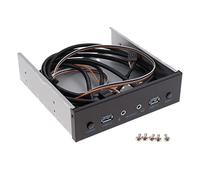 Unidad óptica USB 3.0 de 2 puertos con panel frontal USB + audio HD + botón de interruptor de encendido