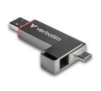 Unidad SSD Externa Verbatim Dual QuickStick 1TB USB 3.2 Gen1 550MB/s Gris Zinc