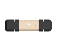 Unidad SSD Silicon Power DS72 250GB USB 3.2 Tipo C/A en color oro