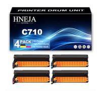 Unidad Tambor C710, Unidad Imagen Compatible 43913804 43913803 43913802 43913801 para Oki C710 C710N C710DN C710DTN Impresoras,4 Colors-1 Pack
