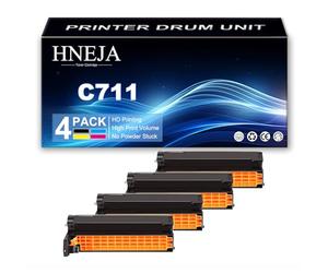 Unidad Tambor Compatible para Oki C711N C711DN C711DTN Impresoras, 44318504 44318503 44318502 44318501 Unidad Imagen Repuesto | Alto Rendimiento | 30000 Páginas,4 Colors-1 Pack