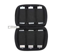 Unidad USB para soporte de estuche, accesorios electrónicos portátiles, bolsa de memoria USB, 6/10 ranuras, color negro (funda para tomar notas)