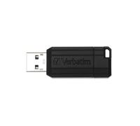 Unidad USB Verbatim PinStripe 8 GB Negra con función deslizante y protección por contraseña