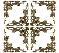 unidades antigüedad hexagonal cubierta protector de cantos de esquinas metal hierro Buzón libro Álbum Vintage esquinas Decoración (Bronce)