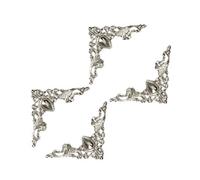 Unidades antigüedad Hexagonal Cubierta Protector de Cantos de Esquinas Metal Hierro Buzón Libro Álbum Vintage Esquinas Decoración (Plata)