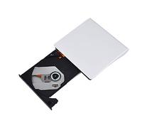 Unidades de CD externas portátiles ultrafinas reproductor de DVD USB 3.0/USB-C 2 en 1 grabadora de DVD externa reproductor de CD-ROM para Windows iOS, etc (blanco [USB 3.0 + convertidor USB-C])