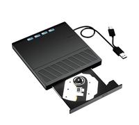 Unidades de disco externas de 7 puertos para portátil USB 3.0 tipo C, quemadores de disco portátiles con ranura para tarjeta para unidad portátil