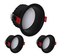 unidades de downlight LED empotrable de 5W/7W/10W, redondo, con embellecedor de aluminio antideslumbrante, iluminación de luz diurna para sala de estar, pasillo y techo. Tamaño de corte: 75 mm.