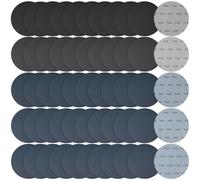 Unidades de Papel de Lija de 150 mm, Paquete de 50 Discos de Lijado en Seco y Húmedo, lijadora Redonda Excéntrica para Coche, Metal, Madera (con Grano 320/400/600/800/1000 ）
