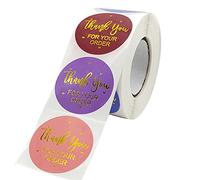 Unidades/rollo para pegatinas creativas de agradecimiento, multicolor, ideal para pequeñas empresas, escuelas, tiendas, actividades, decoración