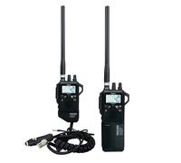 Uniden PRO538HHFM, Radio CB de Emergencia Doble portátil y móvil 2 en 2.5 cm con Nuevo Modo FM, 40 Canales completos, alertas meteorológicas NOAA y Potencia de Salida Baja Seleccionable de 4 vatios