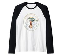 Unidentified Flying Paddle: Retro Table Tennis UFO Camiseta Manga Raglan