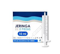 Unidix | Jeringas Desechables - Esteril, Sin Aguja ni Látex - Cono Excéntrico 2 Piezas - Para Alimentación de Mascotas, Laboratorios, Veterinarias - Medición Precisa - Pack 100 uds. (10 ml)
