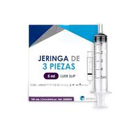 Unidix Jeringas Desechables - Sin Aguja, Sin Látex - Luer Slip - Cono Céntrico - Jeringa Estéril para Alimentación de Mascotas, Laboratorios, Veterinarias - Medición Precisa - Pack 100 uds. (5ml)