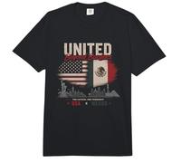 Unidos Más Allá de Las Fronteras EE.UU. México Dos Naciones Una Amistad Comfort Colors Adult Heavyweight T-Shirt