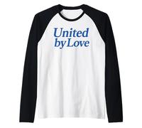 Unidos por el Amor Orgullo Azul Unidad Justicia Armonía Vida Fe Camiseta Manga Raglan