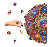 UNIDRAGON Original Puzzle de Madera - Mandala Space Dreams, 350 Piezas, Grande 13 x 13 Pulgadas (33 x 33 cm) Bonito Envoltorio de Regalo, Una Sola Forma Mejor Regalo para Adultos y niños
