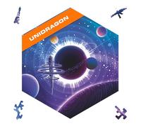 UNIDRAGON Rompacabezas Originales de Madera - Estación espacial rompedora de mentes, 100 Piezas, 9.2 х10.6 Pulgadas (23.8 х 27 cm) Bellamente Envuelto para Regalo, Forma Única Adultos y Niños