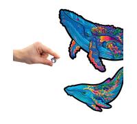 UNIDRAGON Rompecabezas Originales de Madera - Ballenas Lechosas, 268 Piezas, Tamaño Grande 43 x 27 cm, Bonito Paquete de Regalo, Forma Única, Mejor Regalo para Adultos y Niños