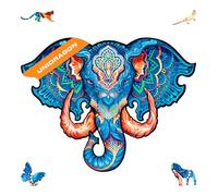 UNIDRAGON Rompecabezas Originales de Madera - Elefante Eterno, 700 Piezas, Tamaño Grande 62 x 47 cm, Bonito Paquete de Regalo, Forma Única, Mejor Regalo para Adultos y Niños
