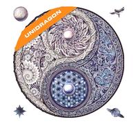 UNIDRAGON Rompecabezas Originales de Madera - Mandala de los Opuestos, 200 Piezas, Mediano 25 x 25 cm, Bonito Paquete de Regalo, Forma Única Mejor Regalo para Adultos y Niños, Yin-Yang