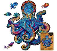 UNIDRAGON Rompecabezas Originales de Madera - Pulpo Magnético, 700 Piezas, Tamaño Real, 54" x62, Paquete Hermoso de Regalo, Forma Única Regalo Mejor para Adultos y Niños