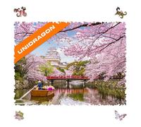 UNIDRAGON Rompecabezas Originales de Madera - Sakura Naturaleza, 500 Piezas, Tamaño Grande 43 x 30 cm, Bonito Paquete de Regalo, Forma Única, Mejor Regalo para Adultos y Niños