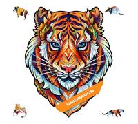 UNIDRAGON Rompecabezas Originales de Madera - Tigre Adorable, 273 Piezas, Tamaño Grande 30 х 38 cm, Bonito Paquete de Regalo, Forma Única, Mejor Regalo para Adultos y Niños