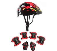 unids Patinaje de patinaje Patinaje Patinaje Protector de Casco Skateboard Ajustable Casco con Almohadillas Rodilleras Pads de Codo Guardias Muñecas Jóvenes Deportes al aire libre, Monopatín, Neg
