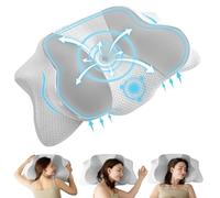 Uniency Cervical de Espuma Viscoelastica, Almohada Ortopedica para Soporte de Cuello, Almohadas Ergonómico, Ideal para Quienes Duermen de Lado, Boca Arriba o Boca Abajo(Gris)