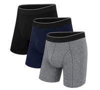 Uniexcosm Calzoncillos Hombre Boxer Algodon - Ropa Interior Hombre Boxer Brief Hombre Pack,Transpirables,Suaves y EláSticos,Sostenible,Negro 5,XXL,Mezcla de Negro 3,M