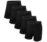 Uniexcosm Calzoncillos Hombre Boxer Algodon - Ropa Interior Hombre Boxer Brief Hombre Pack,Transpirables,Suaves y EláSticos,Sostenible,Negro 5,M