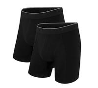 Uniexcosm Calzoncillos Hombre Boxer Algodon - Ropa Interior Hombre Boxer Brief Hombre Pack,Transpirables,Suaves y EláSticos,Sostenible,Negro 2,L