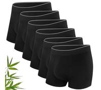 Uniexcosm Calzoncillos Hombre Boxer de Bambu Ropa Interior Hombre Boxer Brief Hombre Pack,Transpirables,Suaves y EláSticos,Sostenible,Negro 6,XL