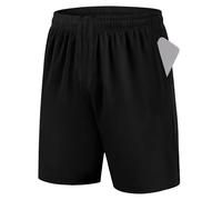 Uniexcosm Pantalones Cortos Hombre Deporte para con Bolsillo PantalóN Corto de Running Shorts,Ligeros,Transpirables de Secado,para Uso Diario Tenis Fitness Calzonas Deporte Hombre,Negro 1,M