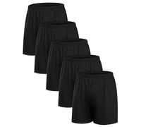 Uniexcosm Ropa Interior Hombre Boxer Brief - Calzoncillos Hombre Boxer Algodon Hombre Pack,con Bragueta,Transpirables,Suaves Y EláSticos,Sostenible,Negro 5,M